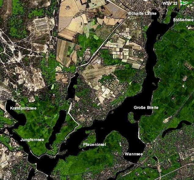 Revierkarte der Unterhavel – nördlicher Teil